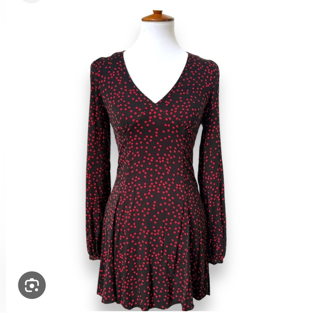 Urban Outfitters Black and Red Fit and Flare Dress